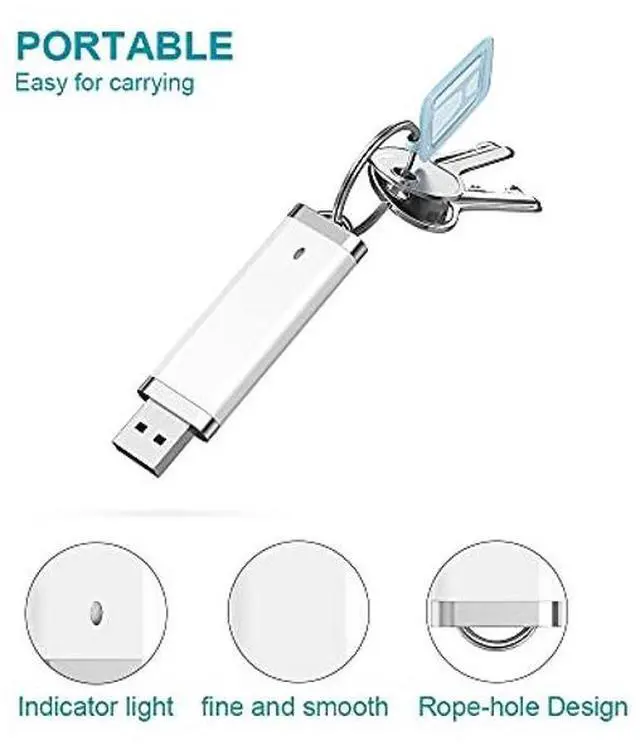 Alt view image 4 of 5 - KEXIN 8 GB Flash Drive 10 Pack 8GB USB Flash Drive Thumb Drive Jump Drive Pen Drive Memory Stick 10 Pack White