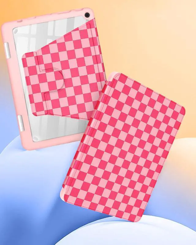 Alt view image 4 of 5 - Kidcube for Kindle Fire HD 10/10 Plus Tablet Case - 13th/11th Generation (2023/2021) 10.1" Women Girls Cute Girly Kawaii Design Rotating Stand Pencil Holder Folio Cases for  Fire HD 10/10 Plus