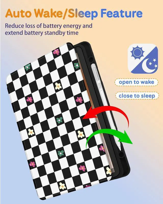 Alt view image 5 of 5 - Kidcube for Kindle Fire HD 10/10 Plus Tablet Case - 13th/11th Generation (2023/2021) 10.1" Women Girls Kids Cute Girly Unique Rotating Stand Pencil Holder Folio Cases for  Fire HD 10/10 Plus