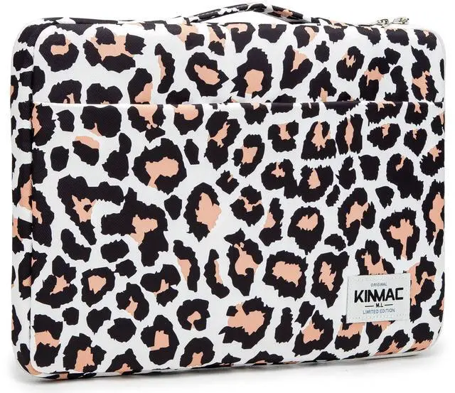 Main image of Kinmac 360deg Protective Laptop Sleeve Case Bag Cover with Handle for MacBook Pro 16 inch,16 inch HP,Lenovo,Dell,ASUS,Acer Ultrabook and Business Laptop (Leopard-Pink)