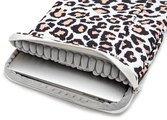 Alt view image 3 of 5 - Kinmac 360deg Protective Laptop Sleeve Case Bag Cover with Handle for MacBook Pro 16 inch,16 inch HP,Lenovo,Dell,ASUS,Acer Ultrabook and Business Laptop (Leopard-Pink)