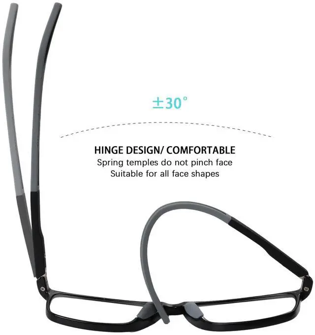 Alt view image 2 of 5 - KISSOUL Photochromic Transition Glasses Far And Near Glasses Driving Glasses UV Blue Light Blocking Eyeglasses Men Women TR90