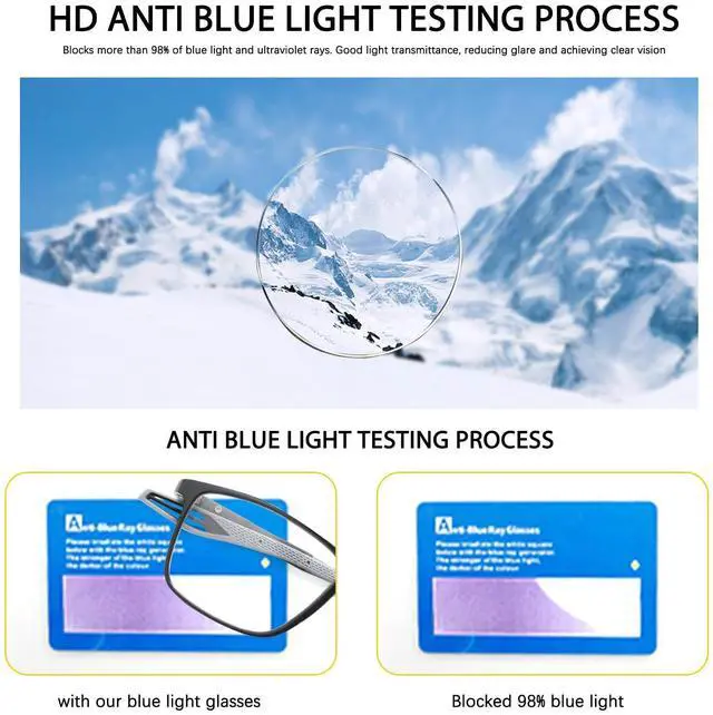 Alt view image 5 of 5 - KISSOUL Photochromic Transition Glasses Far And Near Glasses Driving Glasses UV Blue Light Blocking Eyeglasses Men Women TR90