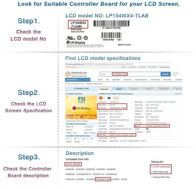 Alt view image 5 of 5 - HDMI LVDs Controller Board 40pin for 17.3" 14" 1600x900 LP173WD1 N173FGE-L23 B173RW01 LTN173KT01 LTN173KT02 B140RTN02 N140O6 B140RW02 N140FGE-L31 WLED LCD Screen