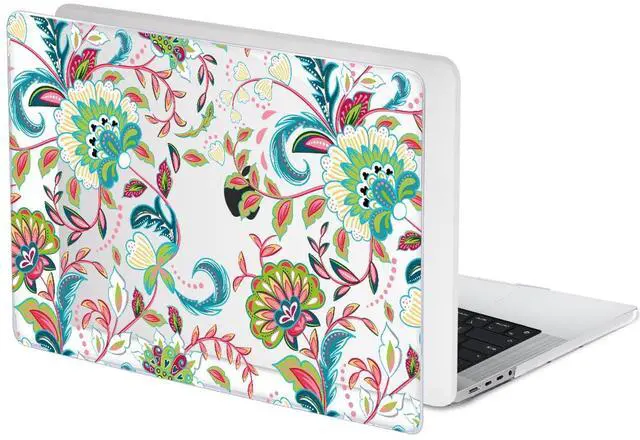 Alt view image 3 of 5 - LCMOCICO for 2024 MacBook Pro 14 inch Case M4 2023 2022 2021 A3112 A3185 A3401 A2918 A2992 A2779 A2442, Pattern Plastic Hard Shell Case for MacBook Pro 14 M4 M3 M2 M1 Pro/Max Chip, Paisley Flowers