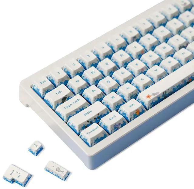 Main image of Abyssal Revelry Keycaps,PBT Keycaps Set 143 Keys,Cherry Profile Custom Keycaps Universal,5-Sided dye-Sublimation,Compatiability for 100%, 75%, 65%, 60% Keyboard, Matte Finish, Sound Optimization