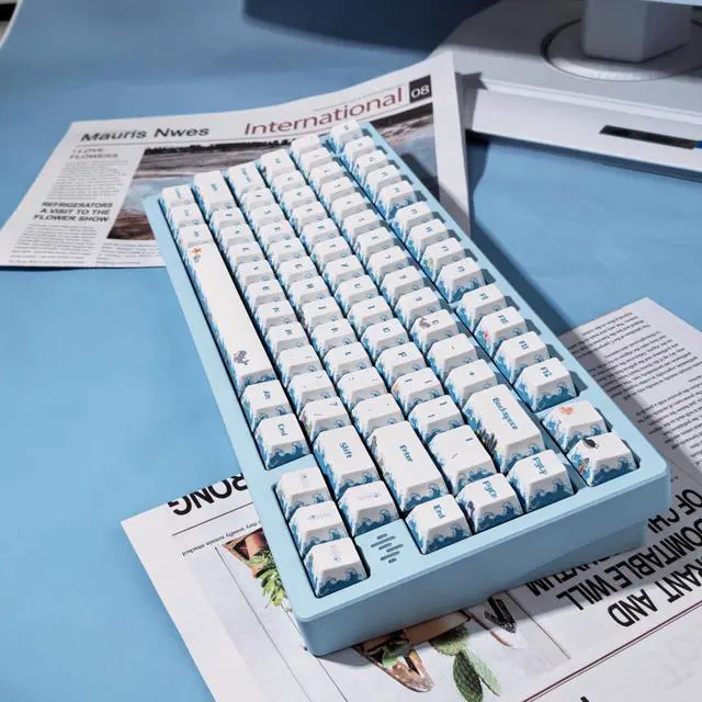 Alt view image 5 of 5 - Abyssal Revelry Keycaps,PBT Keycaps Set 143 Keys,Cherry Profile Custom Keycaps Universal,5-Sided dye-Sublimation,Compatiability for 100%, 75%, 65%, 60% Keyboard, Matte Finish, Sound Optimization
