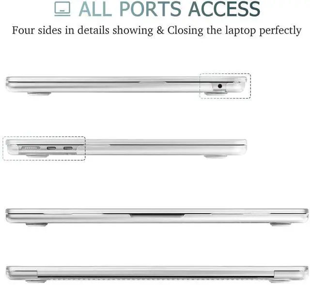 Alt view image 3 of 5 - Lepeoac Case for MacBook Air 15 Inch 2025 2024 2023 Release M4 A3241 M3 A3114 M2 A2941, Hard Shell with Screen Protector & Keyboard Cover, Compatible with Touch ID, Mountains