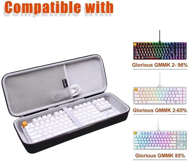 Alt view image 2 of 5 - LTGEM Case Compatible with Glorious GMMK 2 96% / GMMK 2 65% / GMMK 3 65% / GMMK PRO 75% Gaming Mechanical Keyboard(Inside: 15.7"x5.6"x1.8"), Case Only