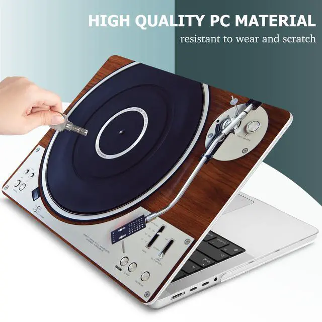 Alt view image 3 of 5 - May Chen Compatible with M3 MacBook Pro 16 A2991 M2 A2780 M1 A2485 Pro/Max with Retina Display Fits Touch ID 2023 2022 2021, Hard Shell Case with Keybaord Cover & Screen Protector, Stereo Turntable