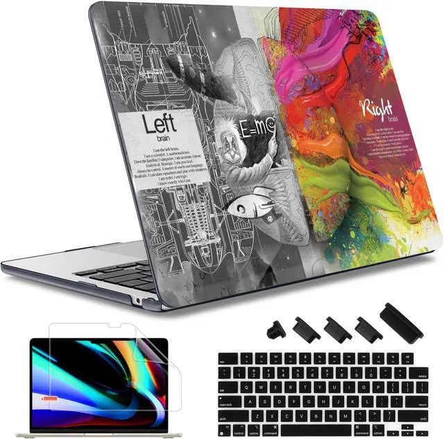 Main image of May Chen Compatible with M4 MacBook Air 15 inch Case 2025 2024 2023 A3241 A3114 M3 A2941 M2 with Liquid Retina Display & Touch ID, Plastic Hard Shell with Keyboard Cover - Brain