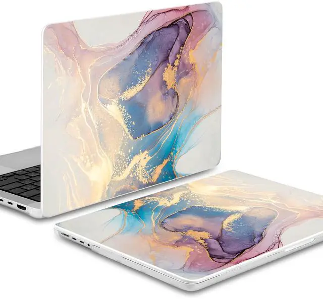 Alt view image 3 of 5 - MEEgoodo Case for M4 MacBook Pro 14 inch Case 2024 2023 2021 A3112/A3401/A3185/A2918/A2992/A2779/A2442 M3 M2 M1 Pro/Max, Laptop Hard Shell Cases Compatible with MacBook Pro 14", Abtract Marble