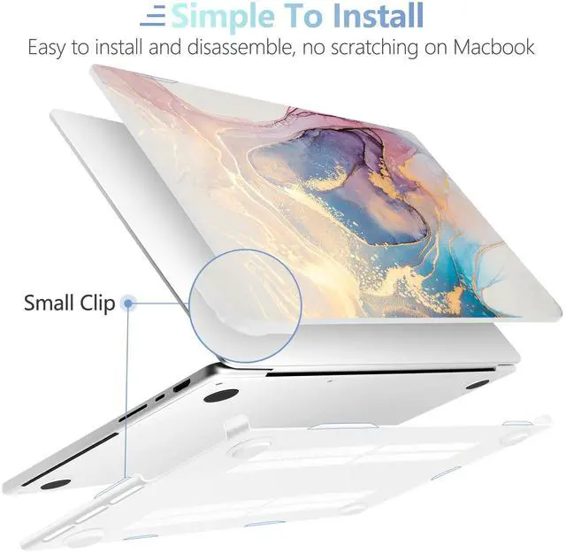 Alt view image 5 of 5 - MEEgoodo Case for M4 MacBook Pro 14 inch Case 2024 2023 2021 A3112/A3401/A3185/A2918/A2992/A2779/A2442 M3 M2 M1 Pro/Max, Laptop Hard Shell Cases Compatible with MacBook Pro 14", Abtract Marble