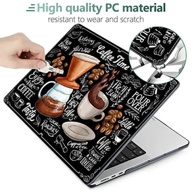 Alt view image 3 of 5 - MEEgoodo Case for M4/M3/M2 MacBook Air 13.6 inch Case 2025 2024 2022, Fit Model A3240/A3113/A2681, Laptop Hard Shell with Keyboard Cover Compatible with MacBook Air 13 inch, Coffee