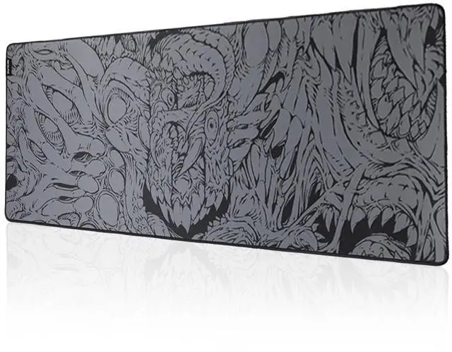Main image of META Pcs Hyperbeast Artwork Gaming Mouse Mat with Stitched Edges, Durable Non-Slip Natural Rubber Base, Waterproof Computer Keyboard Mat for Esports Pros, Gamer, Desktop, Office, Home, Black/Grey