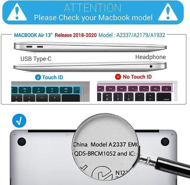 Alt view image 3 of 5 - MINGDAO Case Compatible with MacBook Air 13 inch Retina Display with Touch ID, Hard Protective Shell with Keyboard Cover (M1 A2337 A2179 A1932, 2018 2019 2020 Release) - Predator Wolf Snow