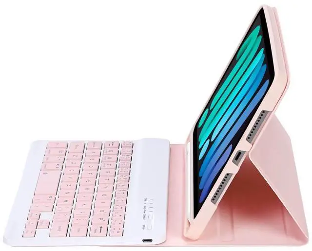 Alt view image 4 of 5 - Keyboard Case for iPad mini 5/4/3/2/1 (7.9-Inch, 2019/2015/2014/2013/2012 Model) with Keyboard-Backlit Detachable, Folio Cover with Pencil Holder with Auto Sleep/Wake Function Black