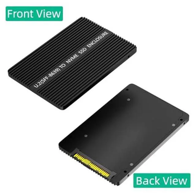 Alt view image 2 of 5 - Mustpoint New Version M.2(NGFF) NVMe SSD to U.2 (SFF-8639) 2.5" SSD Adapter with Thermal pad, Convert M.2 NVMe SSD to U.2 not for SATA, Black