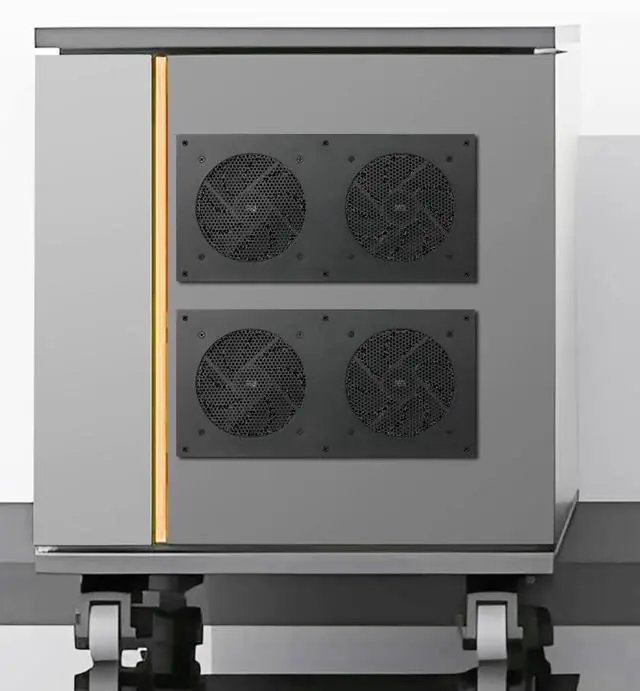 Alt view image 5 of 5 - Nalle Quiet Cooling Fan System 12" with 10 Speed Control,Cabinets Fan for Home Theater AV Cabinets Plant House Pet Kennel Greenhouse Cooling- 2 Pack Fan Integration