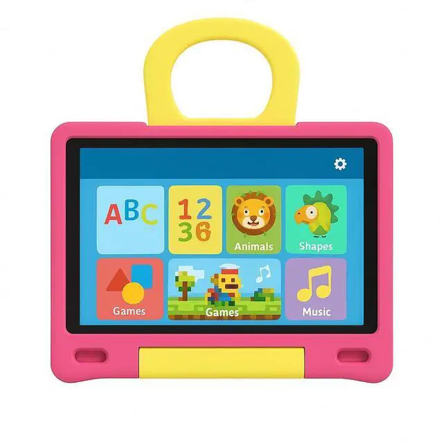 Main image of NOBKLEN 10.1 Inch Kids Tablet with Shockproof Case | Android 14, 64GB+8GB RAM, 12H Battery | Parental Control, Google Kids Space & Preloaded Educational Apps | WiFi 6, HD Display, Ages 3-12