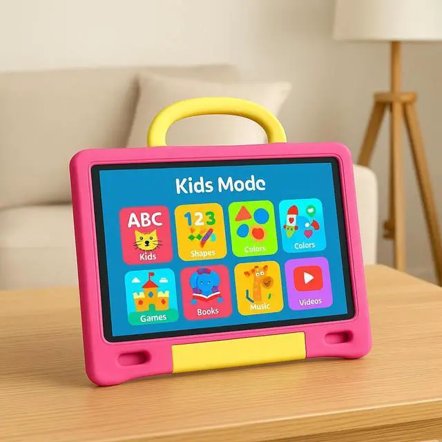 Alt view image 4 of 5 - NOBKLEN 10.1 Inch Kids Tablet with Shockproof Case | Android 14, 64GB+8GB RAM, 12H Battery | Parental Control, Google Kids Space & Preloaded Educational Apps | WiFi 6, HD Display, Ages 3-12