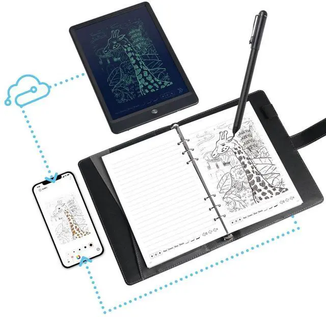 Main image of OPHAYA 3in1 Digital Smart Pen, Smartpen Writing Set-Smart pens for Note Taking, Real-time Digital Synchronization Compatible for iOS and Android Smartphone, Smart Pen and Notebook and Writing pad