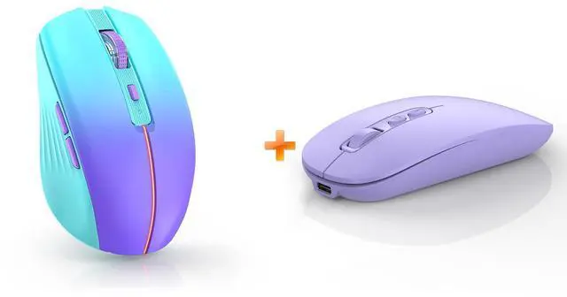Main image of RAPIQUE Bluetooth Wireless Mouse, Rechargeable Slient Multi-Device Computer Mice (Tri-Mode: BT1/2+2.4Ghz) with USB Receiver