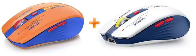 Main image of RAPIQUE Bluetooth Wireless Mouse - (BT1/BT2+USB) Tri-Mode High Performance, Rechargeable, Multi-Device Compatible with PC/Laptop/Computer/MacBook/iPad Air Pro