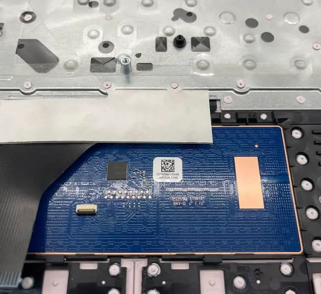 Alt view image 3 of 5 - Replacement Upper Case Palmrest for HP 17T-by 17Z-CA 17-by 17-CA Laptop Backlight Keyboard Assembly Top Cover Touchpad US Layout L28089-001 Tranquil Pink