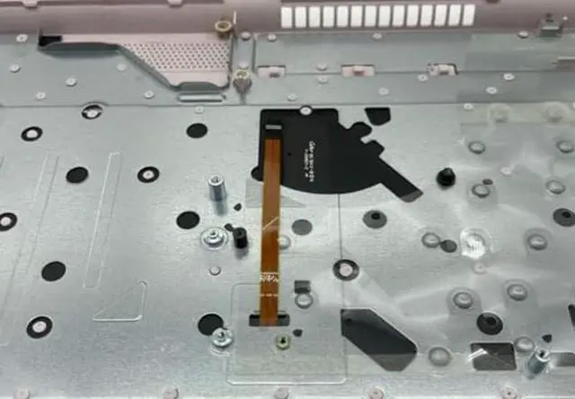 Alt view image 5 of 5 - Replacement Upper Case Palmrest for HP 17T-by 17Z-CA 17-by 17-CA Laptop Backlight Keyboard Assembly Top Cover Touchpad US Layout L28089-001 Tranquil Pink