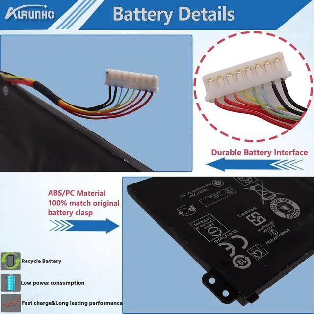 Alt view image 3 of 5 - AURUNHO AP18C8K Laptop Battery Replacement for Acer Aspire 5 A514-54 A514-54G A514-52 A514-52K A515-56 A515-56G A515-56S A515-56T Swift 3 SF314-42 SF314-57 SF314-58 SF314-58G SF314-59 TravelMate P215