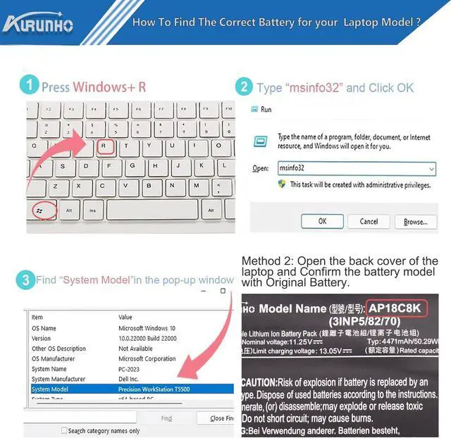 Alt view image 5 of 5 - AURUNHO AP18C8K Laptop Battery Replacement for Acer Aspire 5 A514-54 A514-54G A514-52 A514-52K A515-56 A515-56G A515-56S A515-56T Swift 3 SF314-42 SF314-57 SF314-58 SF314-58G SF314-59 TravelMate P215
