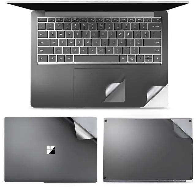 Alt view image 4 of 5 - XSKN Full Body Bubble Free Laptop Computer Vinyl Decal Sticker for Microsoft Surface Laptop 3 Microsoft Surface Laptop 4 5 (Surface Laptop 3&4&5 13.5 inch, Space Gray+Clear Keyboard Skin)