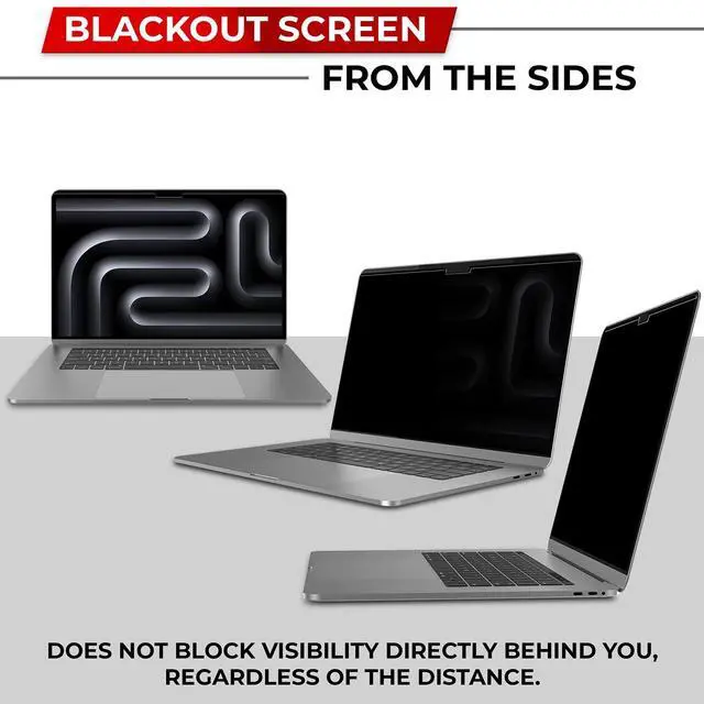 Alt view image 4 of 5 - SightPro Magnetic Privacy Screen for MacBook Pro 16 Inch (2021-2024, M1, M2, M3, M4, Pro, Max) Removable Laptop Privacy Filter Shield and Protector