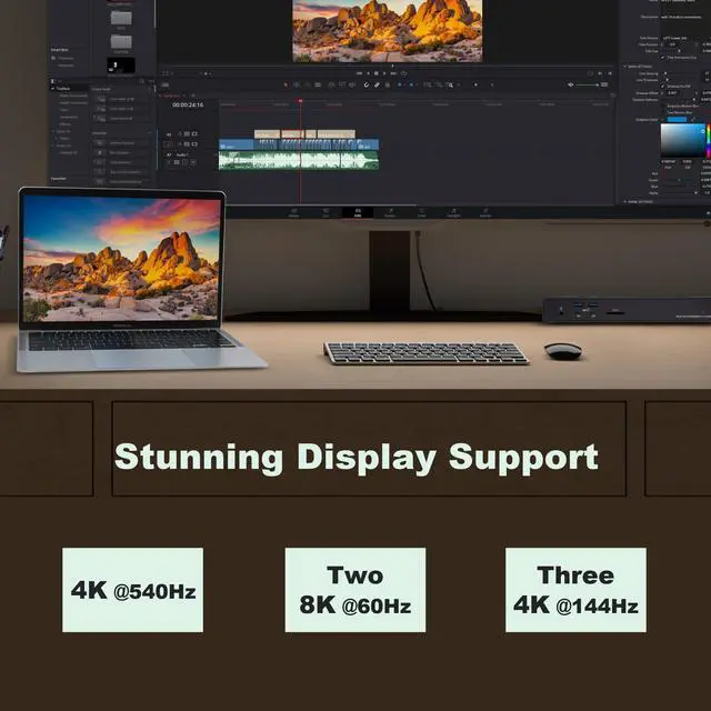 Alt view image 5 of 5 - Sonnet Thunderbolt 5 Cable 3.3ft / 1m - Intel Certified, 80Gbps, 240W Charging, 8K Video, Compatible with Thunderbolt 3, Thunderbolt 4, USB4 and USB-C Devices