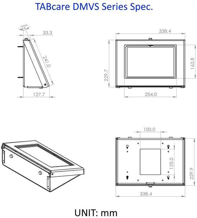Alt view image 2 of 5 - TABcare Easy Wall Mount Security Tablet Kiosk for iPad 10 10.9", iPad 11" 2025 Designed for Integration of USB Hub, Printer, CC Reader & All Your Peripherals (Black)