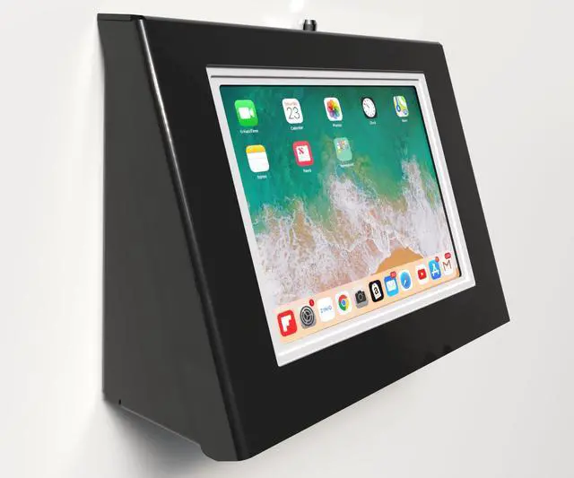 Main image of TABcare Easy Wall Mount Security Tablet Kiosk for iPad 10 10.9", iPad 11" 2025 Designed for Integration of USB Hub, Printer, CC Reader & All Your Peripherals (Black)