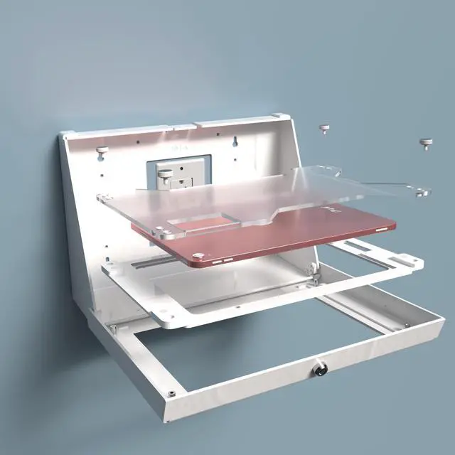 Alt view image 3 of 5 - TABcare Easy Wall Mount Security Tablet Kiosk for iPad 10 10.9", iPad 11" 2025 Designed for Integration of USB Hub, Printer, CC Reader & All Your Peripherals (Black)