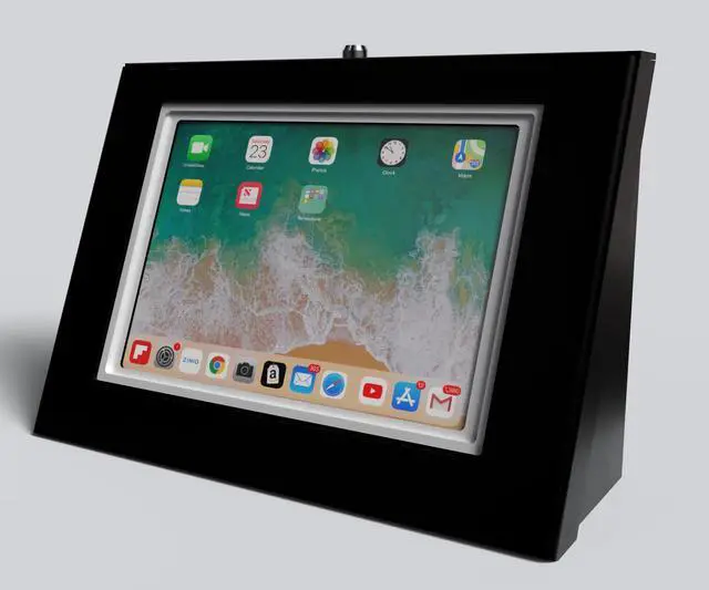 Alt view image 4 of 5 - TABcare Easy Wall Mount Security Tablet Kiosk for iPad 10 10.9", iPad 11" 2025 Designed for Integration of USB Hub, Printer, CC Reader & All Your Peripherals (Black)