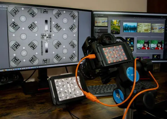 Alt view image 2 of 5 - Digitize 4x5 Slides with Focus Checker by Vlads Test Target. Excellent Aid for Focusing DSLR/mirrorless Cameras. Digitize Your Priceless Slides & Negatives w/The Highest Sharpness. 4x5 Sheet.