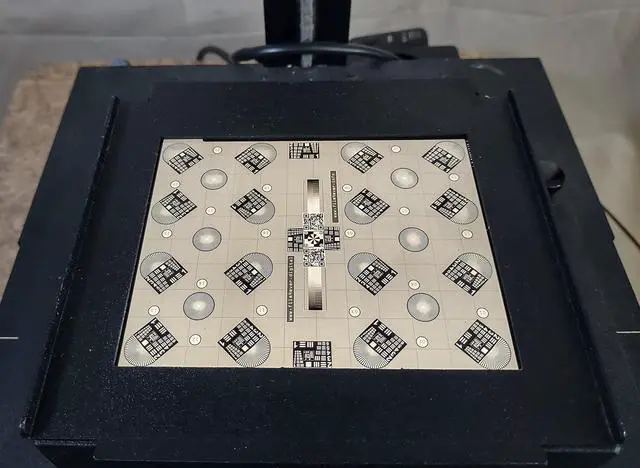 Alt view image 4 of 5 - Digitize 4x5 Slides with Focus Checker by Vlads Test Target. Excellent Aid for Focusing DSLR/mirrorless Cameras. Digitize Your Priceless Slides & Negatives w/The Highest Sharpness. 4x5 Sheet.