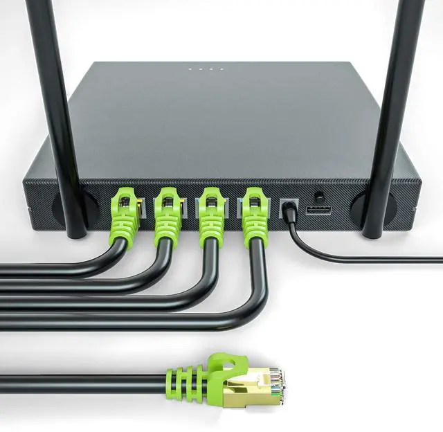 Alt view image 2 of 5 - Outdoor Cat 7 Ethernet Cable 85ft, 26AWG Heavy-Duty Cat7 Networking Cord Patch Cable RJ45 Transmission Speed 10GbpsTransmission Bandwidth 600Mhz LAN Wire Cable SFTP Waterproof Direct Burial