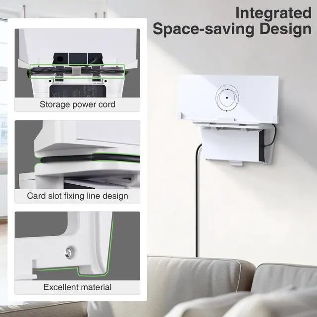 Alt view image 4 of 5 - Starlink Gen 3 Router Mount 2 in 1, with Cable Caddy, Starlink Standard V3 Mesh Router and Star Link Gen 3 Power Supply Mounting Kit, Wall Holder Mesh Node Holder