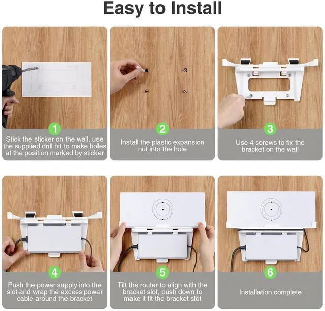 Alt view image 5 of 5 - Starlink Gen 3 Router Mount 2 in 1, with Cable Caddy, Starlink Standard V3 Mesh Router and Star Link Gen 3 Power Supply Mounting Kit, Wall Holder Mesh Node Holder
