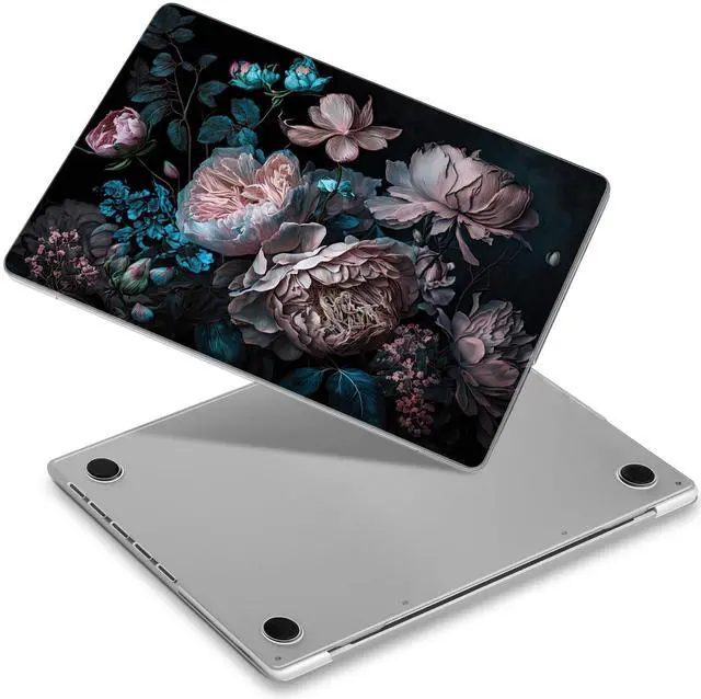 Main image of Yebiseven for M3/M2/M1 MacBook Pro 14" Case 2023 2021 Released A2918/ A2992/ A2779/ A2442, Hard Shell Case with Keyboard Cover+Screeen Film+OTG Adapter+2 Webcam Covers, Colorful Flower