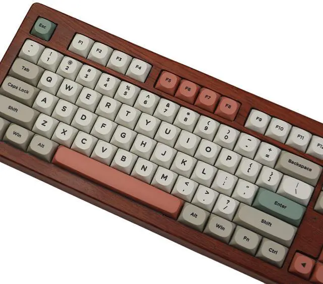 Alt view image 3 of 5 - auguri Retro 9009 Keycaps MA Profile for Mechanical Keyboard 60% 65% 75% Dye Sub PBT Keycaps Set Gray Red Green 142 Keys Custom Gaming Keyboard Keycaps for MX Switches with Keycap Puller