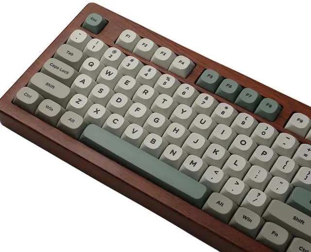 Alt view image 4 of 5 - auguri Retro 9009 Keycaps MA Profile for Mechanical Keyboard 60% 65% 75% Dye Sub PBT Keycaps Set Gray Red Green 142 Keys Custom Gaming Keyboard Keycaps for MX Switches with Keycap Puller