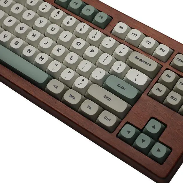 Alt view image 5 of 5 - auguri Retro 9009 Keycaps MA Profile for Mechanical Keyboard 60% 65% 75% Dye Sub PBT Keycaps Set Gray Red Green 142 Keys Custom Gaming Keyboard Keycaps for MX Switches with Keycap Puller