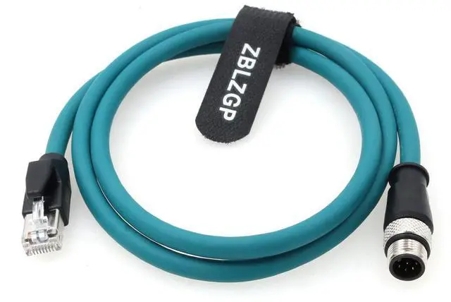 Alt view image 2 of 4 - ZBLZGP M12 to RJ45 Aviation Plug 8-pin A-Code Type High Flexible Industrial Communication Shielded Network Cable Drag Chain Cable 1M