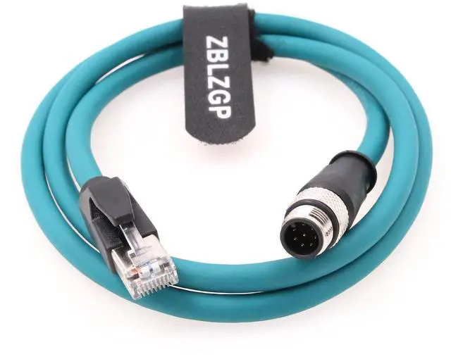 Main image of ZBLZGP M12 to RJ45 Aviation Plug 8-pin A-Code Type High Flexible Industrial Communication Shielded Network Cable Drag Chain Cable 1M